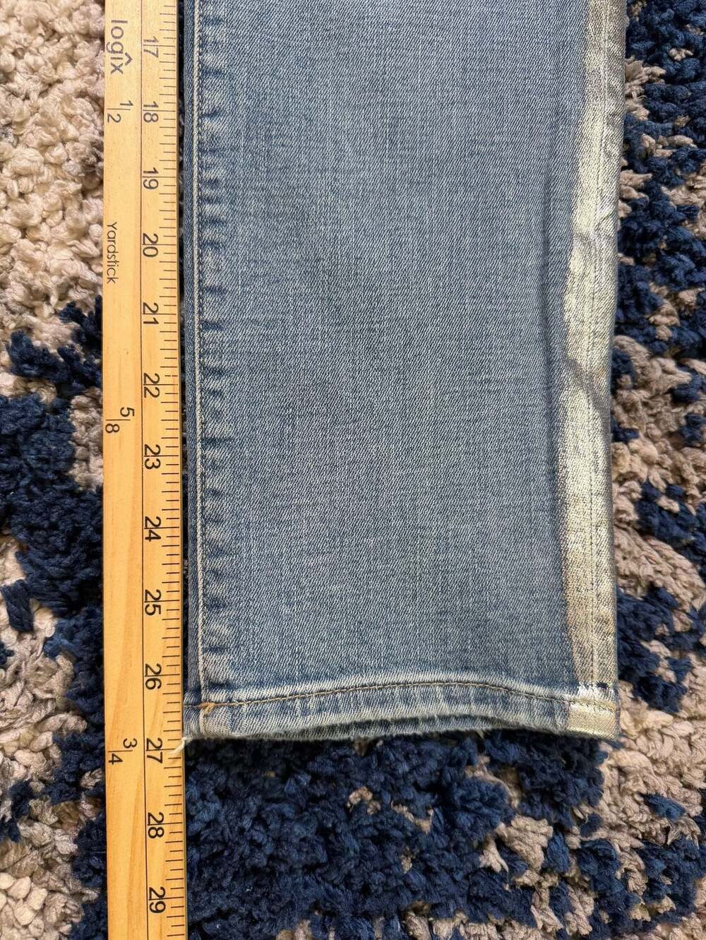 Lauren Ralph Lauren Women's Light Wash Skinny Jeans Metallic Side Stripe Size 6 - Picture 5 of 5